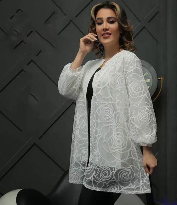 مدل مانتو مجلسی با گیپور زیبا شیک ساده زنانه و دخترانه جدید